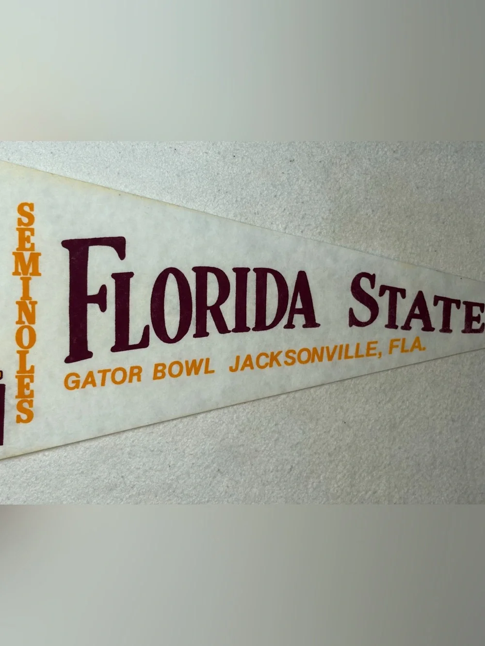 Florida State Seminoles FSU Gator Bowl Jacksonville Felt Pennant – Retro